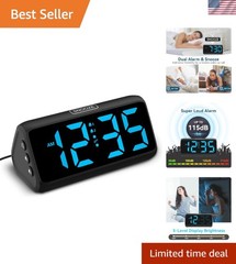Stylish Tabletop Digital Clock with 4 Volume Levels & 5 Brightness Settings