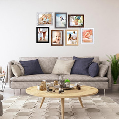 4X6 Frame Set of 7, 4X6 Picture Frame in Multi Colors, Rustic Wooden Frames for