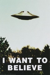 Poster Studio B – I Want To Believe UFO Graphic 24×36″ NEW Wall Art P9855