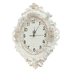 Rustic Wall Clock Decor,European Style Resin Battery Operated Silent Clock