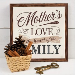 Family Heart Mother’s Love Wooden Plaque Mother’s Day Farmhouse Decoration Gift