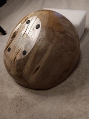 Wooden Rustic Decorative Irregular Shape Bowl with Mother of Pearl Inlay