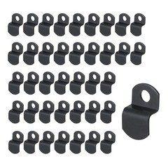 Mewutal 40pcs 1/4″ Depth Flat Offset Canvas Clips Black Metal 1/4″,