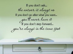 if you don’t ask Vinyl Wall Art Inspirational Quotes Saying Home Decor Decal