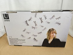 Umbra Dragonfly WallFlutter Wall Decor Silver Set of 20 NIP