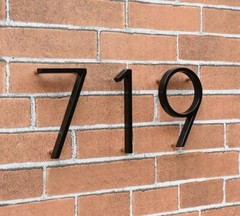 5″ Stainless Steel Floating House Number Outside, Metal Modern House Numbers