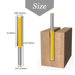 Mesee Extra Long Straight Router Bit Set 1/4 Shank 2 3 Inch