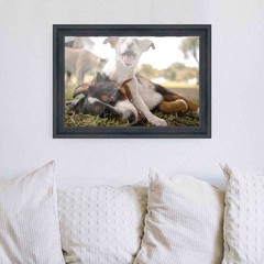 32×26 Frame Black Real Wood Picture Frame Width 1.5 inches | Interior Frame Dept