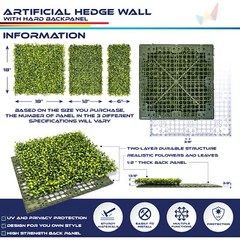 Artificial Boxwood Hedge Wall Greenery Fake Grass Outdoor Partition Wall Decor