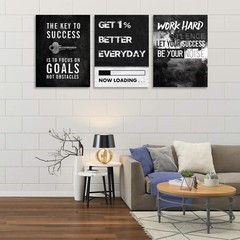 Motivational Wall Decor Inspirational Wall Art Canvas Poster Success Goal Art…