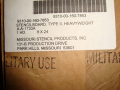 CUSTOM MADE Military Oil board Stencil 1/2″ Marsh/COST-$1 for4 letters=Quantity1