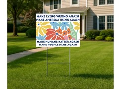Make Lying Wrong Again Yard Sign Resist Political Protest Double S
