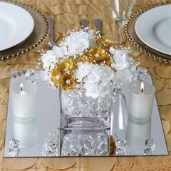 36 pcs 8″ Square MIRRORS Wedding Party Reception CENTERPIECES Wholesale Supplies