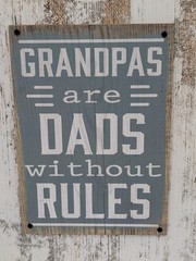 Grandpa 4″ x 6″ Rustic Dual Picture Frame Grandpas Are Dads Without Rules New
