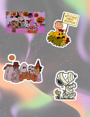 Charlie Brown Halloween 4pc Sticker Pack