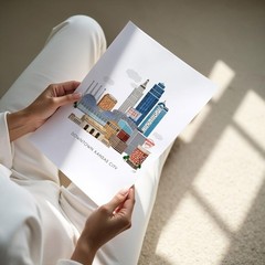 Kansas City Skyline Art Print 12×16 | Wall Art | Illustration | Buildings | Down
