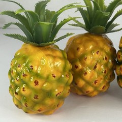 Artificial Pineapples Medium & Small Set Of 5 Plastic Decorative Fake Fruit