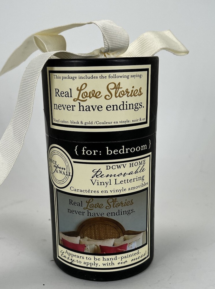DCWV Home Removable Vinyl Lettering «Real Love Stories” 19.3” x 5.3” NEW