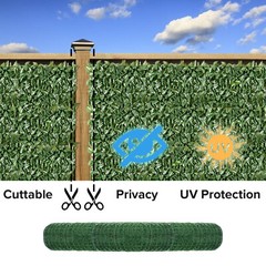 Outdoor Artificial Faux Leaf Fence Screen UV Protected Garden Porch Wall Decor