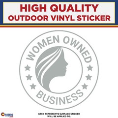 Women Owned Business Stars Die cut, High Quality Vinyl Stickers