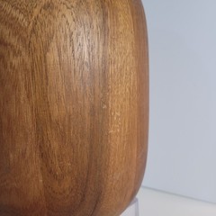 Hearth and Hand solid wood vase set without glass inserts. Segmented wood design