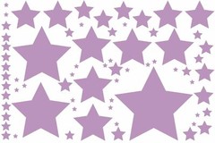 Rapid Vinyl 69 Random Various Sized Star Vinyl Decal Stickers Removable