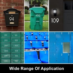 3 Inch White Vinyl Reflective Mailbox Numbers Easy Installation for Any Surface