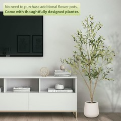 Artificial Olive Tree W/ Planter Indoor Home Decor Easy Care Faux Plant New