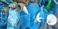 Summer Nautical Beach Wreath Large 24″ Handmade Front Door Shell Coastal Decor