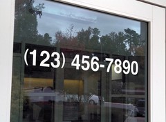 2-pack Phone Number Vinyl Numbers – Storefront Business Window Vehicle – Die Cut