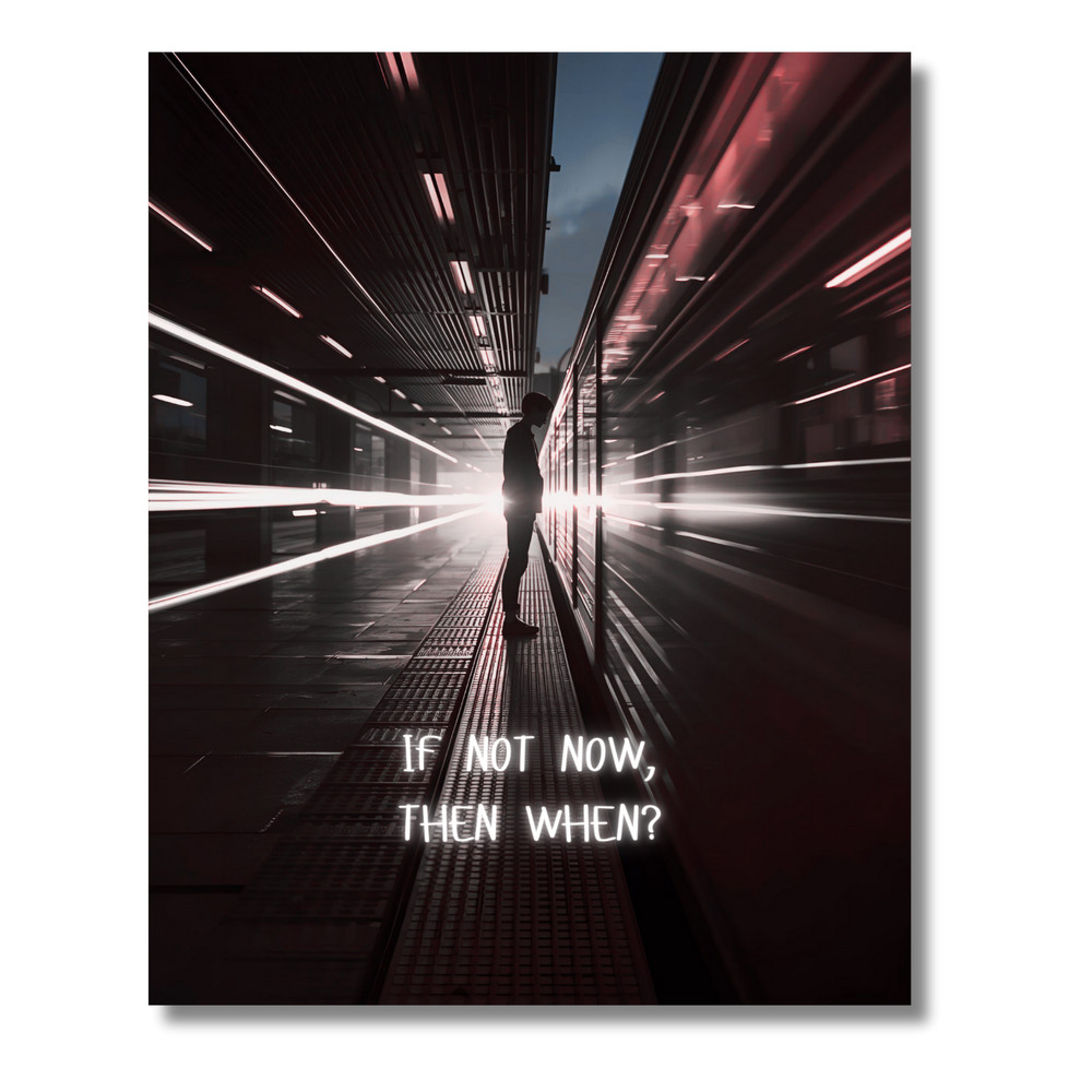 If Not Now Then When Motivational Wall Poster Art Print Home Decor Office Gym