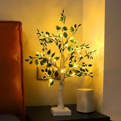 24 LED Artificial Tree Lamp, Lighted Trees for Indoor Decor USB/Battery Powered