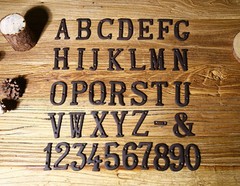 Cast Wrought Iron Black Antique House Door Alphabet 26 Letters & 10 Numbers