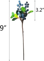Artificial Elegant Blueberry Picks – 10 Stems for Creative Floral Arrangements