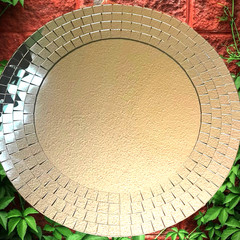 IKEA Tranby Wall Mirror 20” Round 1999 Mirror W/ Mirror Mosaic Border LOCAL CA