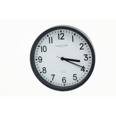 Sterling & Noble 10 Inch Round Wall Clock Black White Quartz Analog No 9