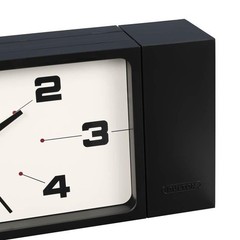 Dulton Double-Faced Clock Rectangle Black magnet H21-0362BK
