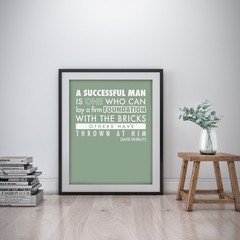 David Brinkley Inspirational Wall Art Print Motivational Quote Poster Decor Gift