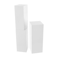 Metal Cube Pedestal Table Display Riser Flower Sculputure Lamp Base Stand 3pcs