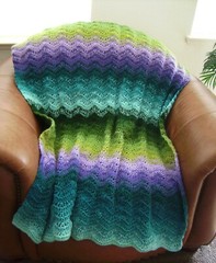 NEW HAND CROCHET GREEN PURPLE TURQUOISE MULTI COLOR AFGHAN LAP BLANKET THROW
