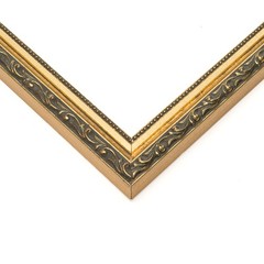 25×39 Frame Black & Gold Solid Wood Picture Frame Width 1.125 Inches | Interior