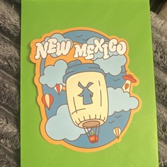 New Mexico Hot Air Balloon Travel Sticker/Decal w/ QR Code, Multicolor