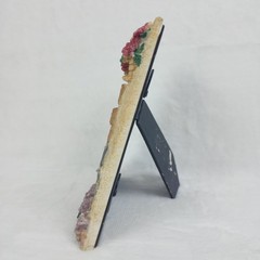 Garden Bird Picture Frame Beige Floral Resin Tabletop Wall Decor Cottagecore