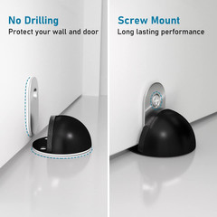 Magnetic Door Stoppers Adhesive Door Stops Floor Mounted No Drill Magnet Door