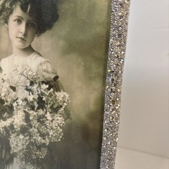 Tizo Swarovski Crystals Jewel-tone Platinum Finish Picture Frame 5 x 7 in.