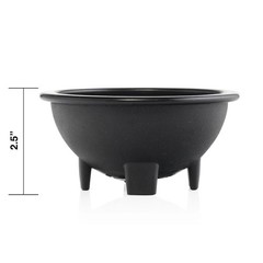6-Pack 10 oz Small Black Salsa Bowls for Serving Dip Snacks Condiments
