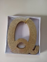 🌟Gold Glitter Letter – Q: Home Decor And Decoration (9 in. X 7.75 in.)