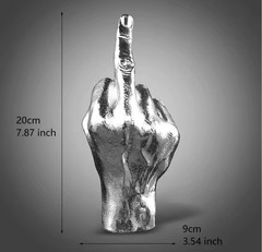 Resin Ornaments Of Middle Finger Statue Upright Figurine Art Sculpture Decor
