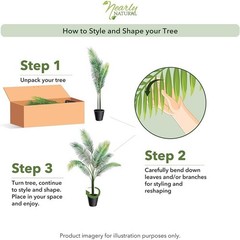 UV Resistant Artificial Cycas Tree Indoor Outdoor Faux Plant Easy Care Decor New