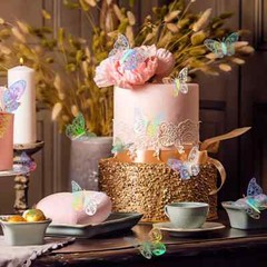 12 pcs 3d Blue New Model butterfly wall decor, party, wedding, diy
